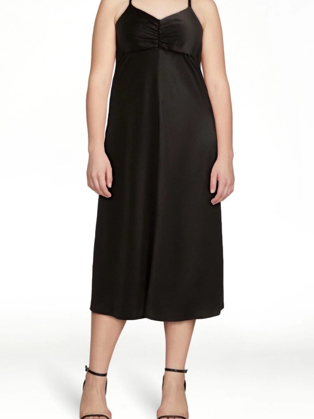 Sofia Jeans Women Bias Cut Midi Dress Black Size XXL Cocktail Holiday Party